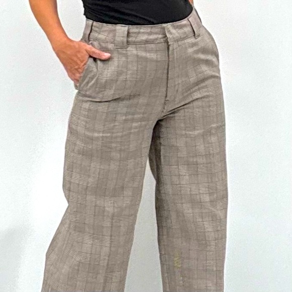 Dickies Punk Goth Skater Plaid Academia Cotton Wide Leg Flare Pants - Picture 6 of 16